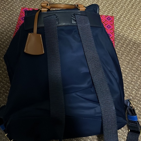 Navy Blue Tory and Burch Book Bag main image 4